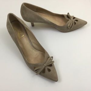 JOAN & DAVID Suede Kitten Heels